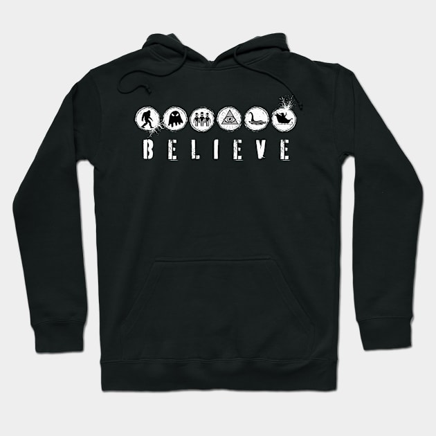 Believe Hoodie by Kenny The Bartender's Tee Emporium